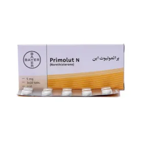 Primolut N Tablets 5mg (1 Box = 3 Strips, 1 Strip = 10 Tablets)