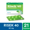 Risek Capsules 40mg (1 Box = 3 Strips) (1 Strip = 7 Capsules)