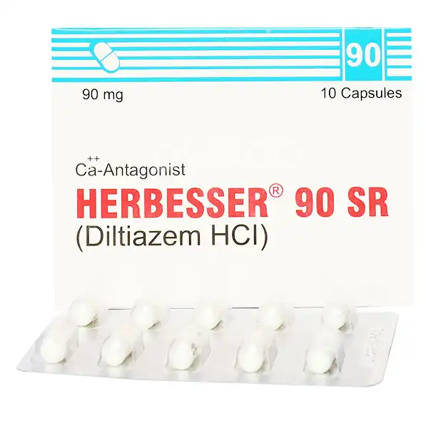 Herbesser SR Capsules 90mg (1 Box = 1 Strip)(1 Strip = 10 Capsules)