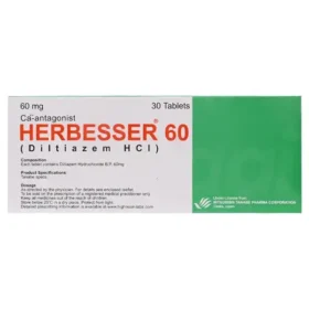Herbesser Tablets 60mg (1 Strip = 10 Tablets)