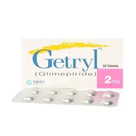 Getryl Tablets 2mg (1 Box = 3 Strips) (1 Strip = 10 Tablets)