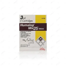Humalog Mix 25 Injection 100U/ml Cartridges (1 Box = 5 Cartridge)