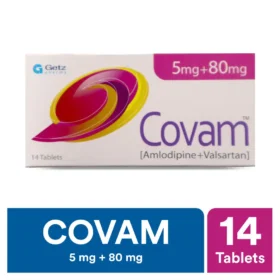 Covam Tablets 5mg+80mg (1 Strip = 7 Tablets)