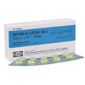 Hydralazine Tablets 25mg (1 Box = 2 Strips) (1 Strip = 10 Tablets)