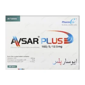 Avsar Plus Tablets 160mg/5mg/12.5mg (1 Box = 4 Strips) (1 Strip = 7 Tablets)
