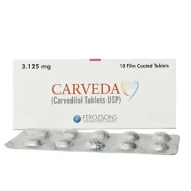 Carveda Tablets 3.125mg (1 Box = 1 Strip)(1 Strip = 10 Tablets)