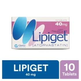 Lipiget Tablets 40mg (1 Box = 1 Strip)(1 Strip = 10 Tablets)