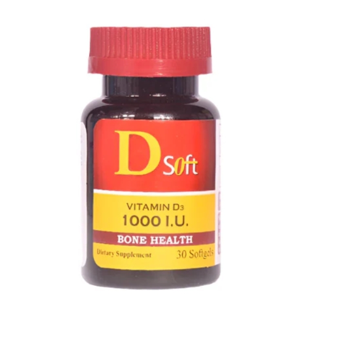 D-Soft Softgel 1000IU (1 Bottle = 30 Softgels)