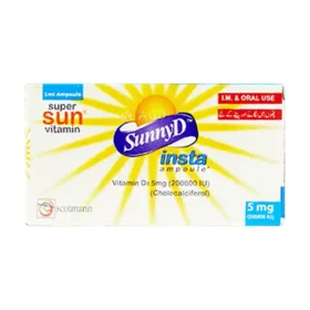 Sunny D Insta Vitamin D3 Injection 5mg 200000Iu (1 Box = 5 Ampoules)
