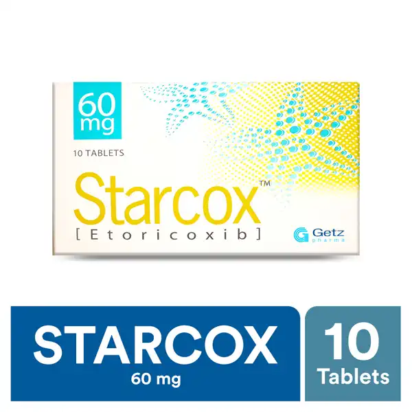 Starcox Tablets 60mg (1 Box = 1 Strip)(1 Strip = 10 Tablets)